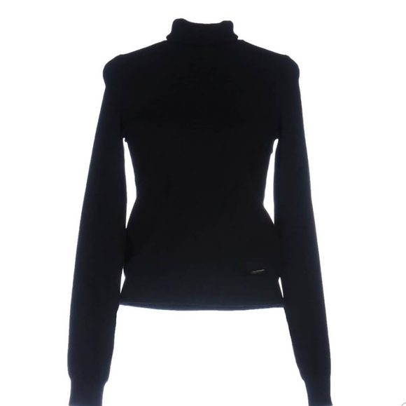 DSQUARED2 Sweaters - Dsquared2 Black Turtleneck Long Sleeve Pullover Sweater Size L Large